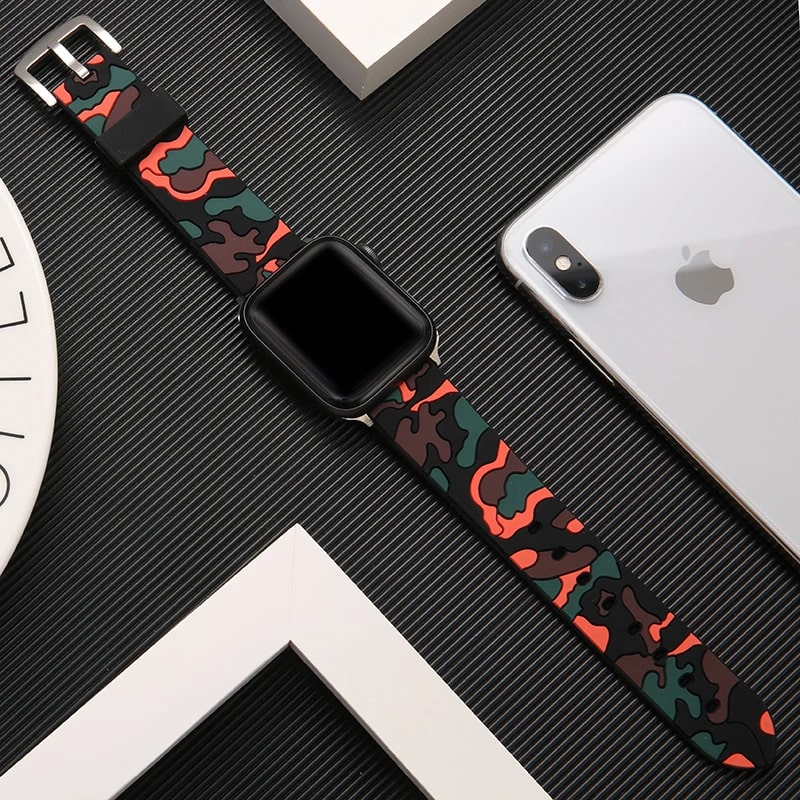 Camouflage Apple Watch Band Red Camo