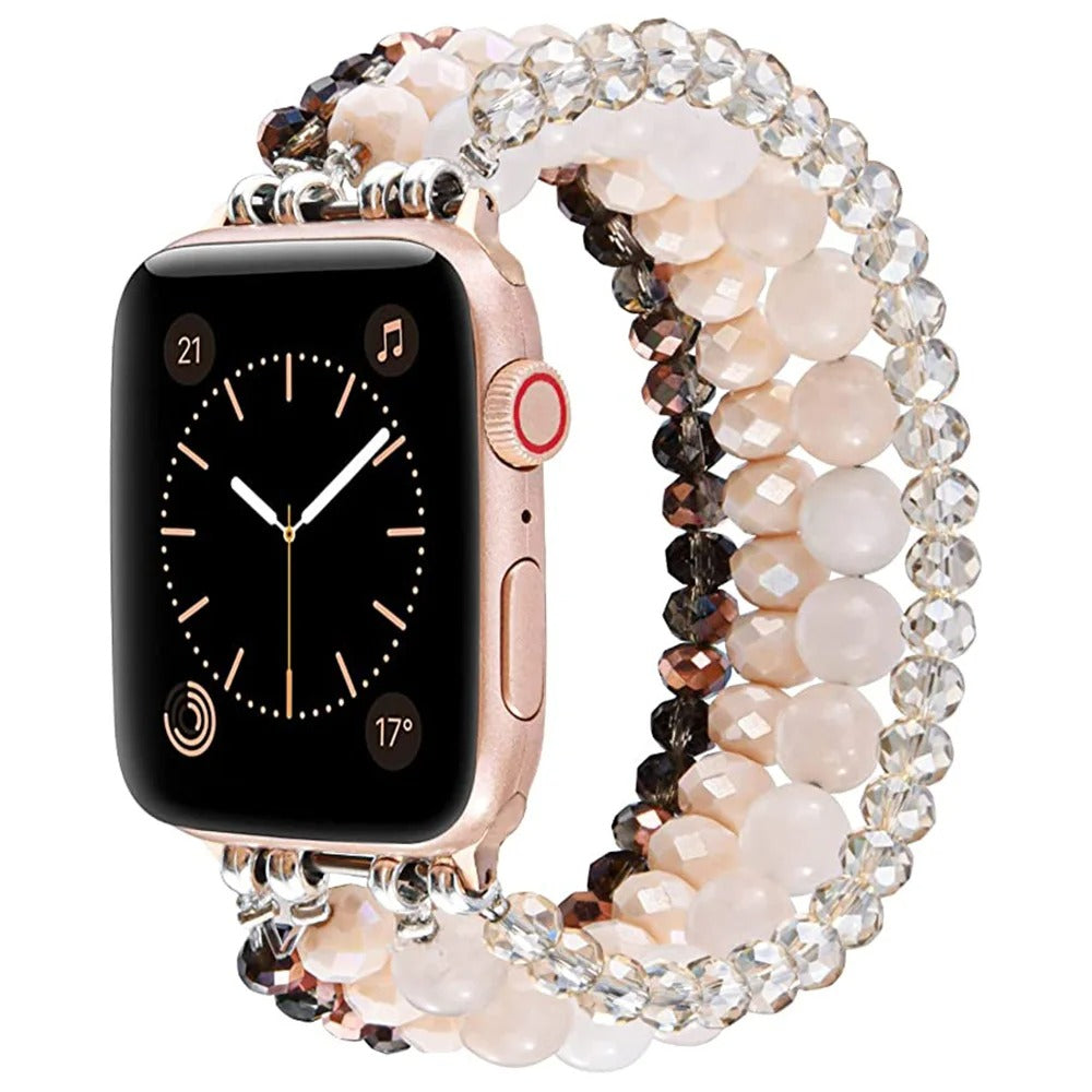 Apple Watch Beaded Wrap Band Rose Gold