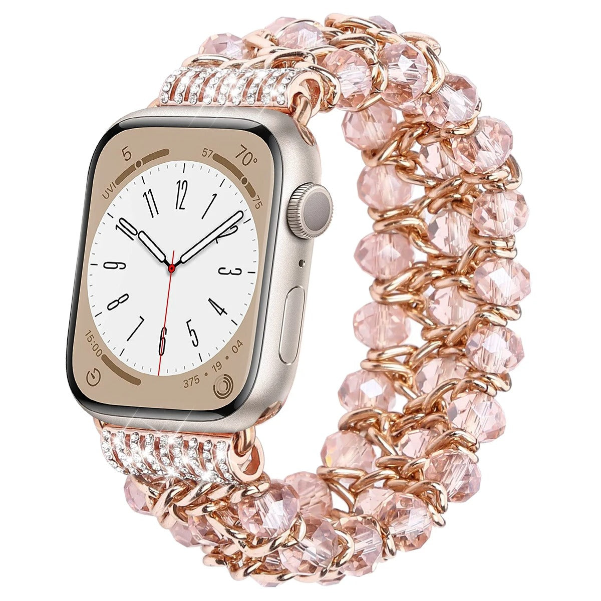 Beaded Apple Watch Band 44mm in Pink