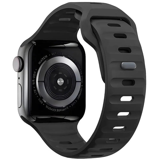 Black Silicone Apple Watch Band