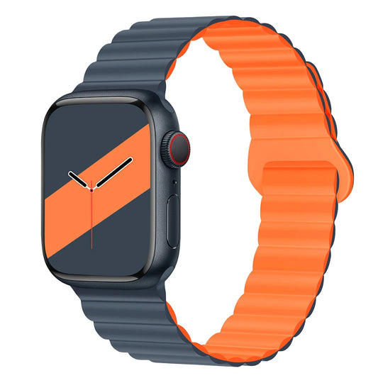 Blue and Orange Apple Watch Band