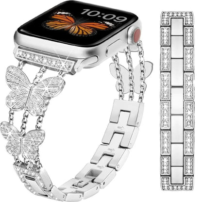 Butterfly Apple Watch Band in Silver