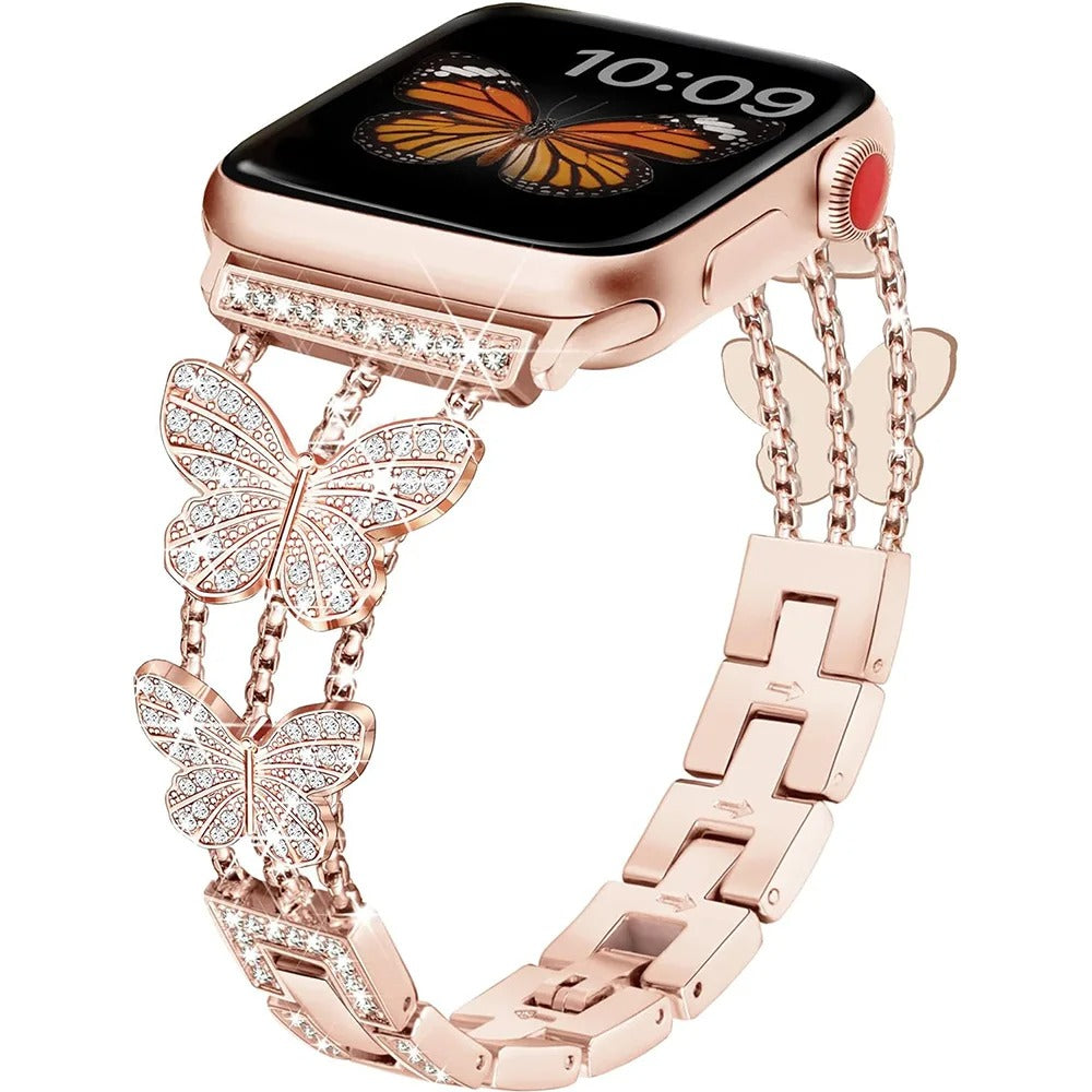 Butterfly Apple Watch Band in Rose Gold