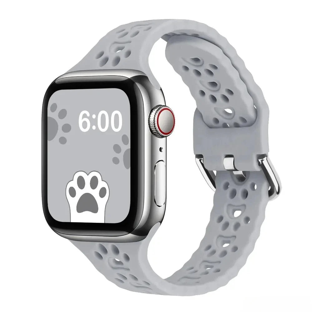 Cat Apple Watch Band in Light Grey
