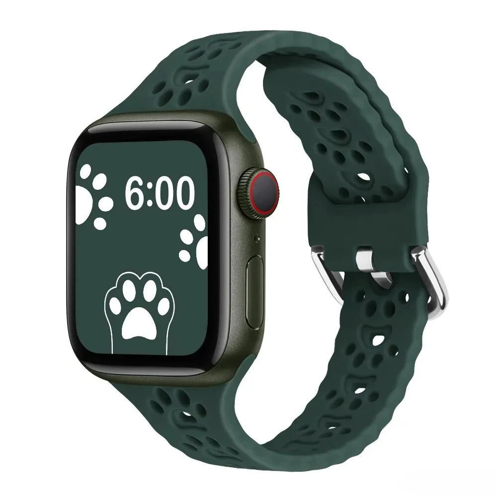 Cat Apple Watch Band in Dark Green