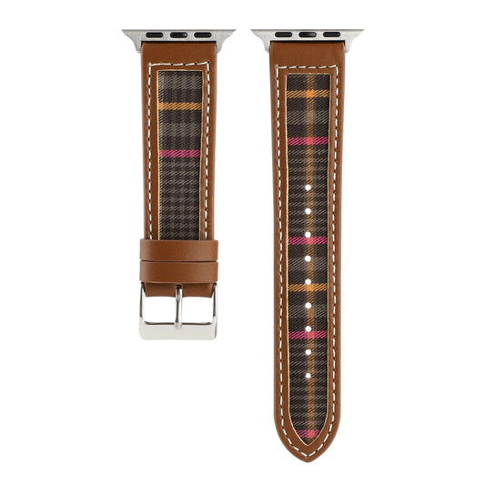 Checkered Apple Watch Band in Pink-Orange