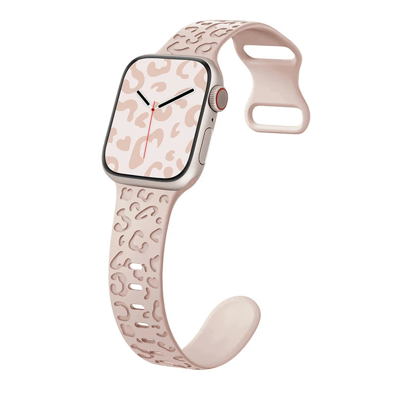 Cheetah Print Apple Watch Band Pink Sand