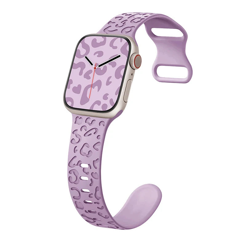 Cheetah Print Apple Watch Band Purple