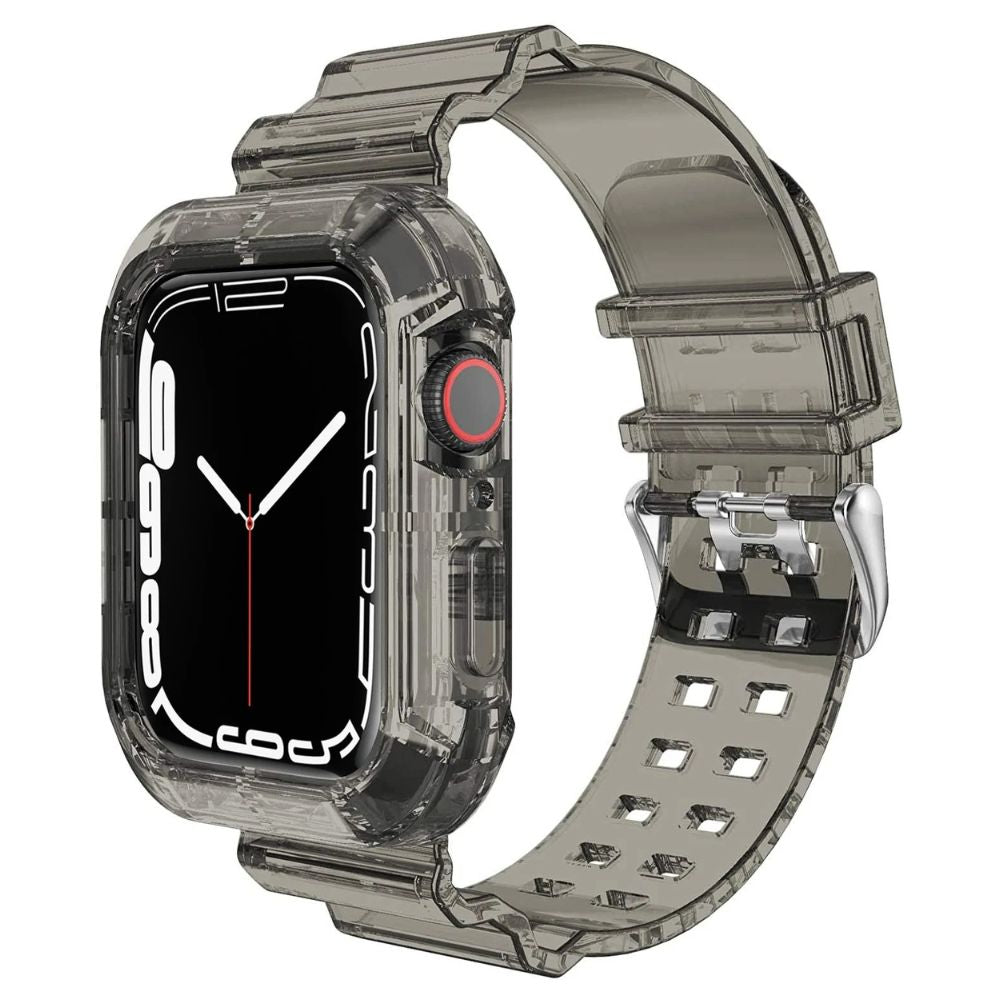 Clear Apple Watch Band in Dark Grey