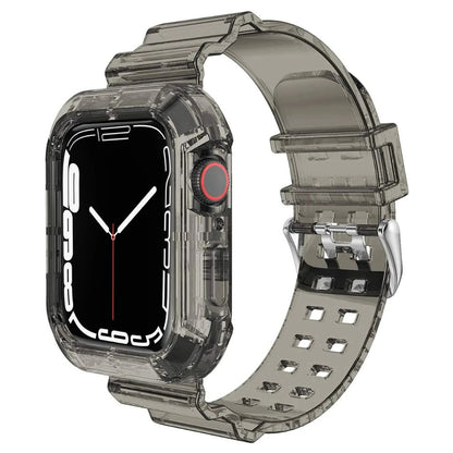 Clear Apple Watch Band in Dark Grey