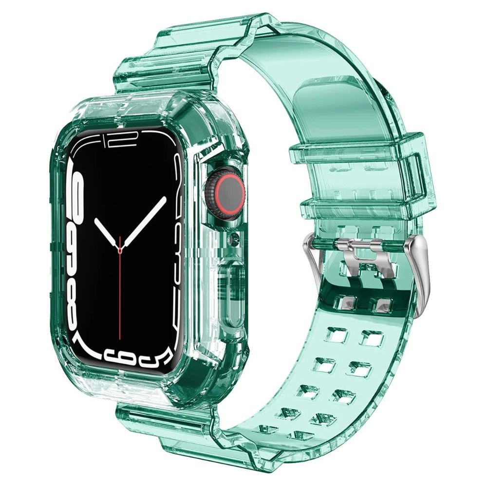 Clear Apple Watch Band in Green