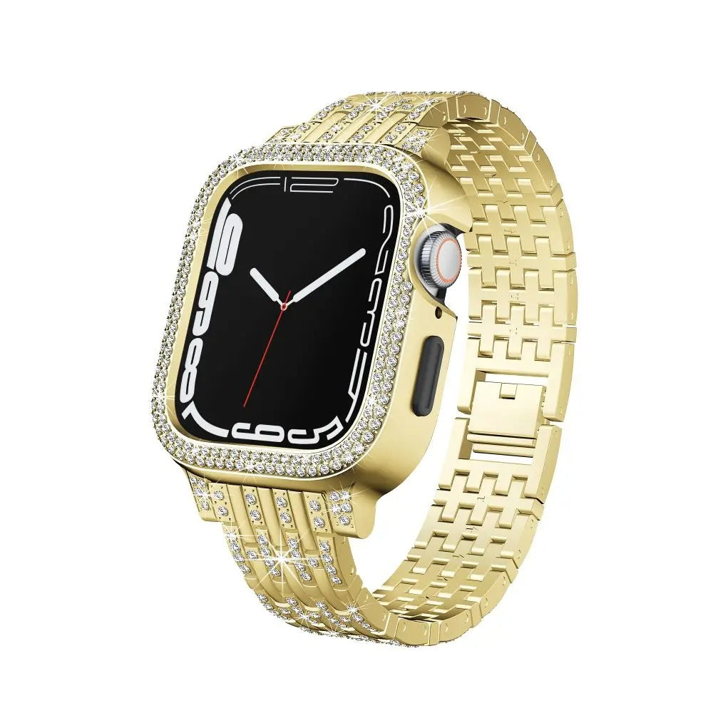 Diamond Apple Watch Band 44mm in Gold