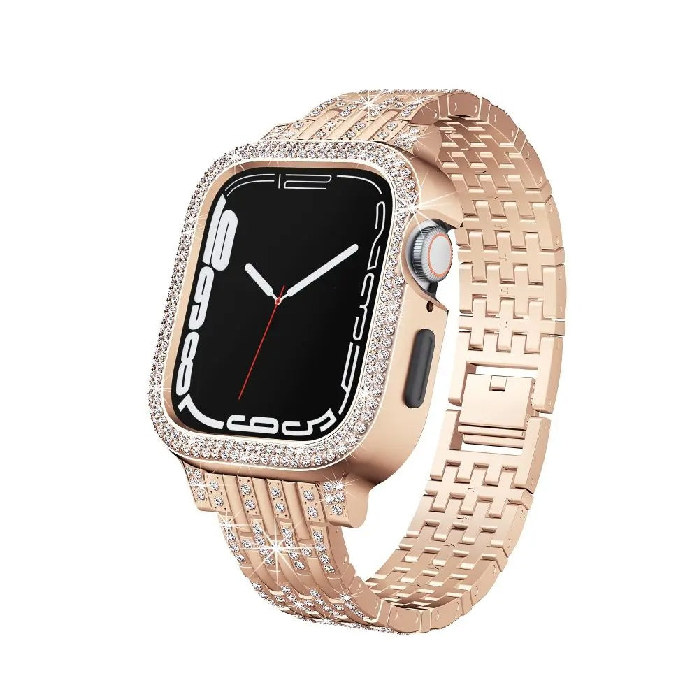 Diamond Apple Watch Band 44mm in Rose Gold
