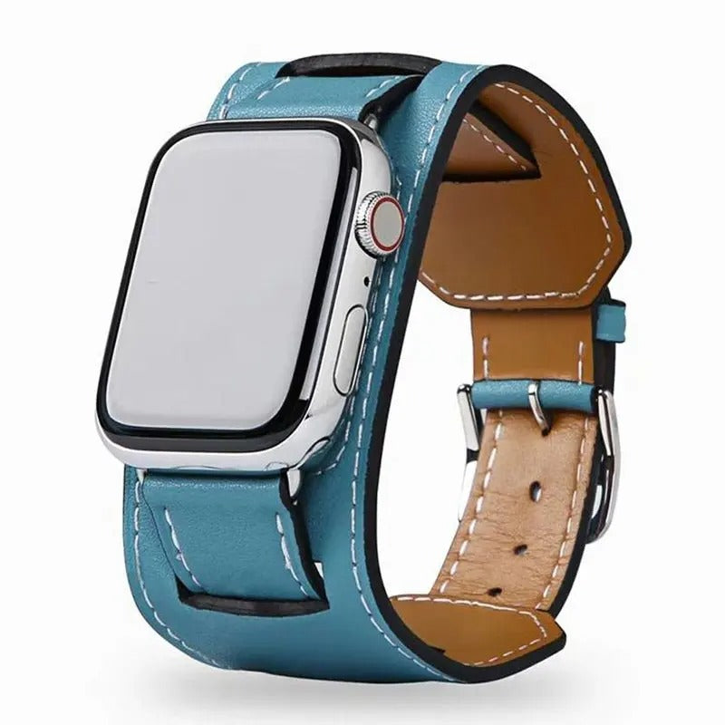 Extra Wide Apple Watch Band in Cyan