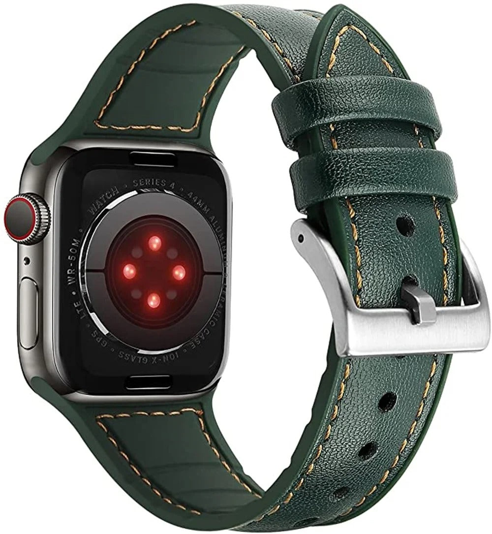 Back of Forest Green Apple Watch Band