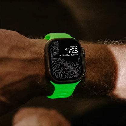 Person Wearing Glow in the Dark Apple Watch Band