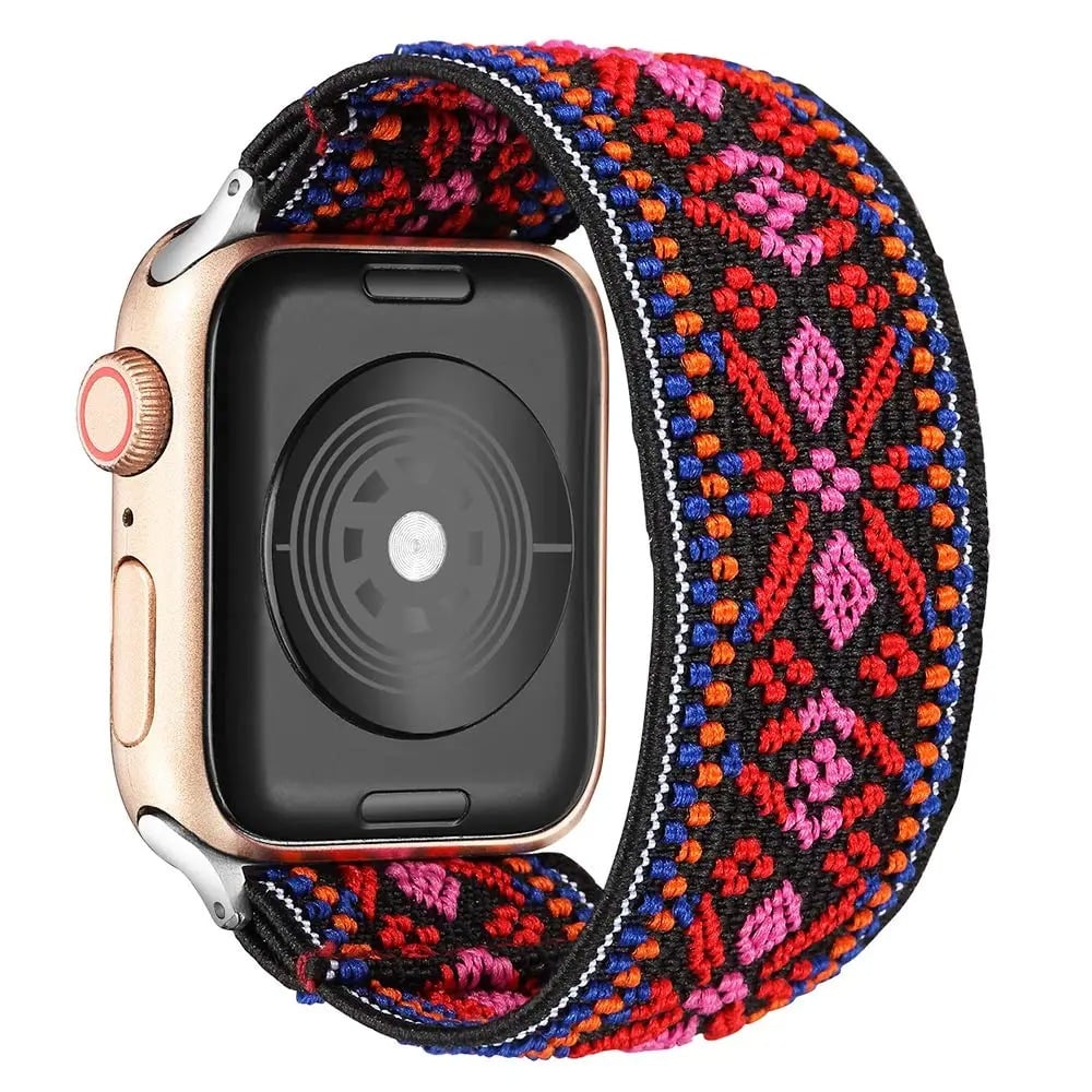 Hippie Apple Watch Band Bohemia Red