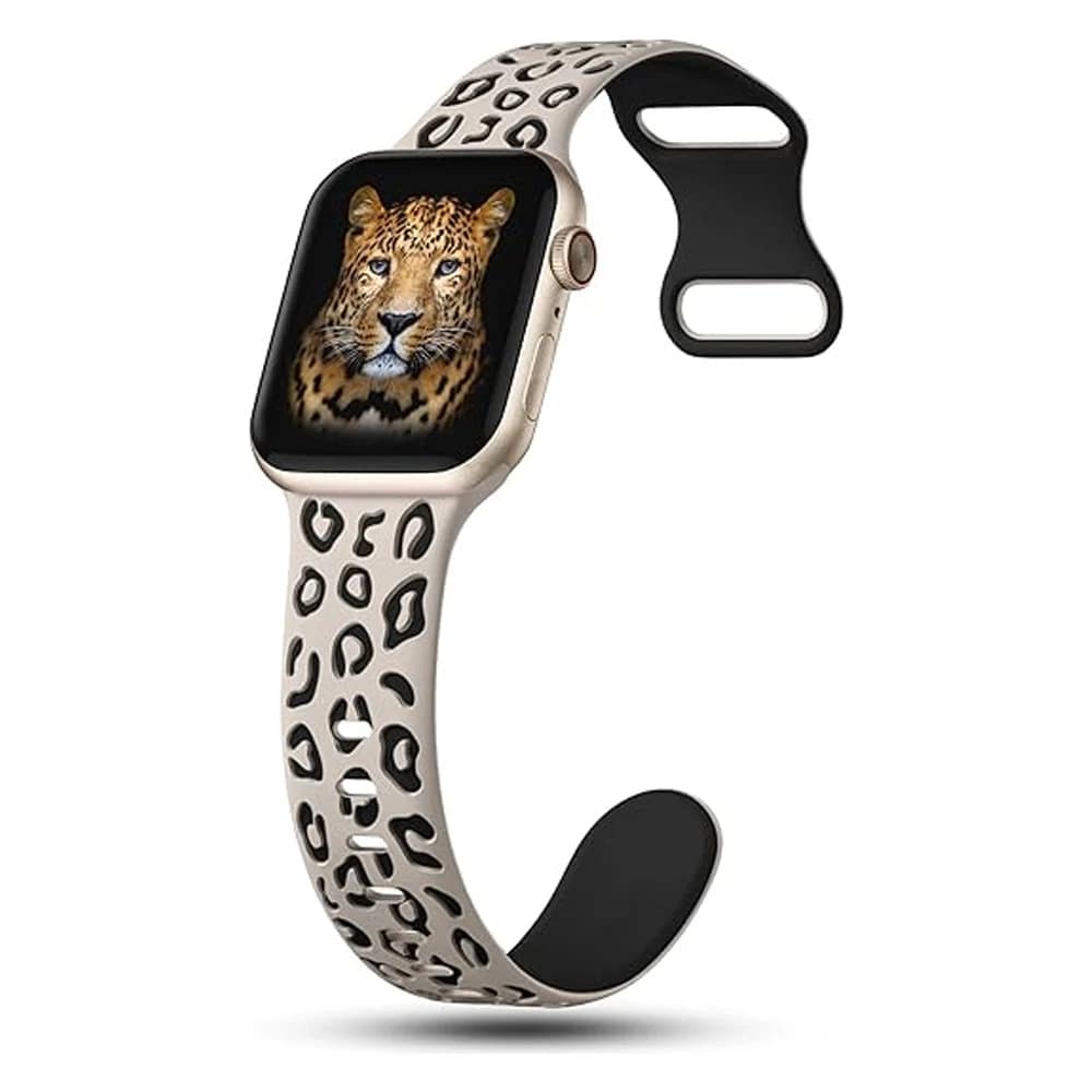 Leopard Apple Watch Band Gray