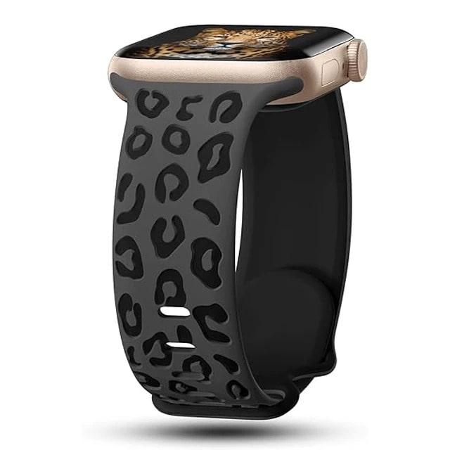 Leopard Apple Watch Band Black