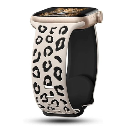 Leopard Apple Watch Band Gray