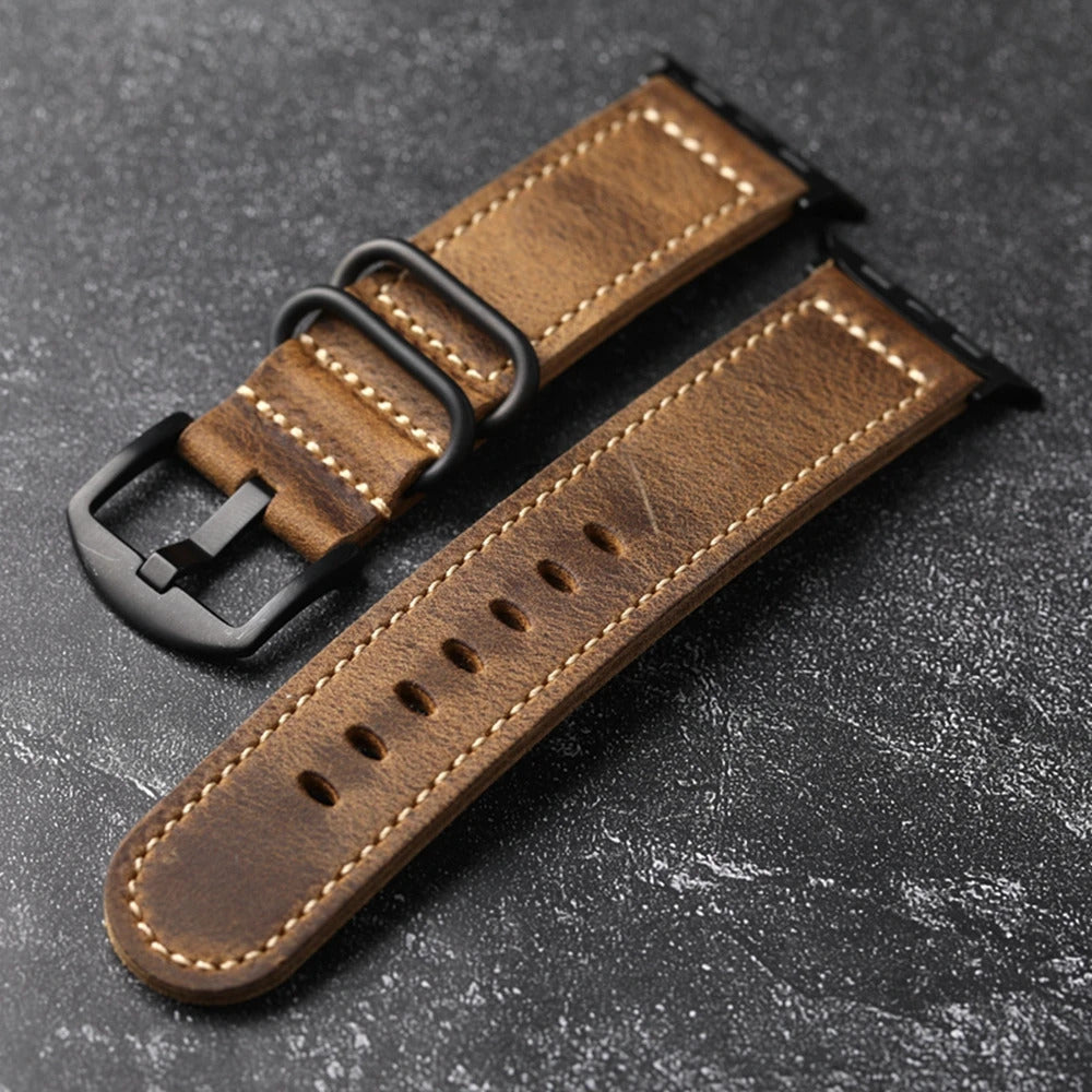 Western leather watch bands hot sale