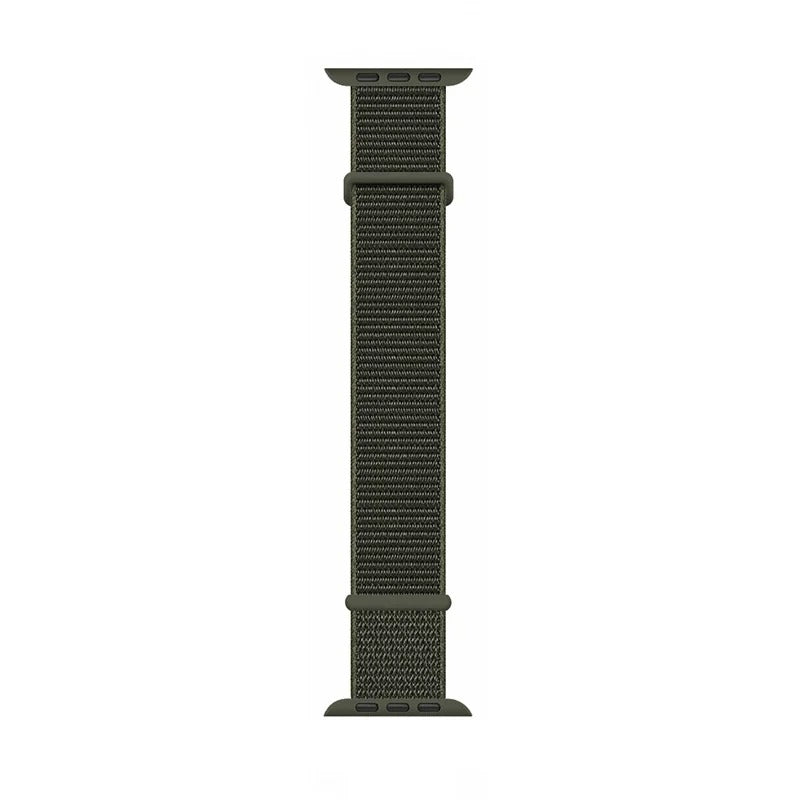 Nylon Apple Watch Band in Army Green