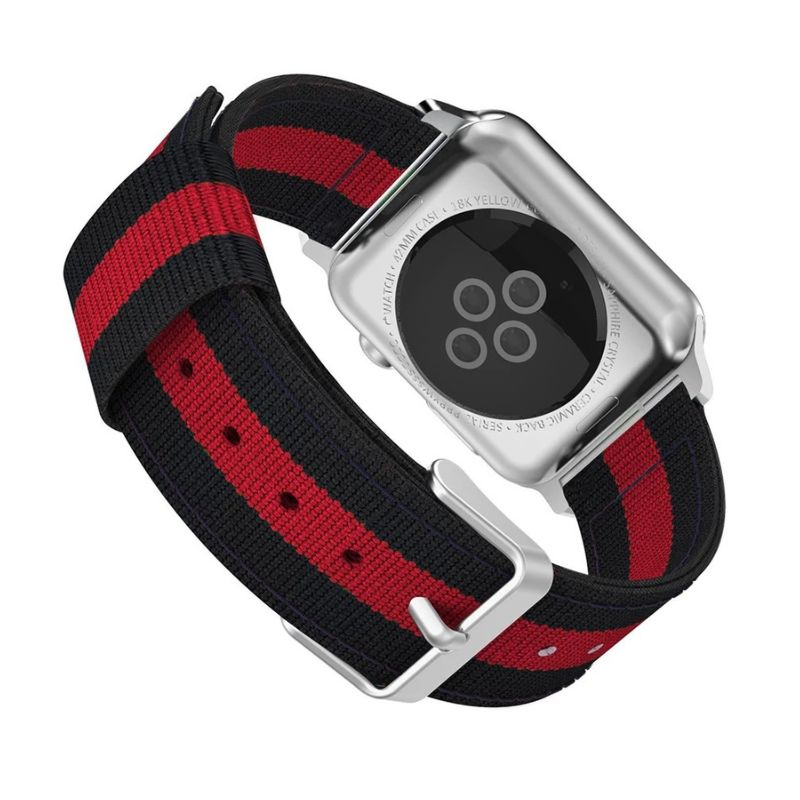 Red and Black Apple Watch Band