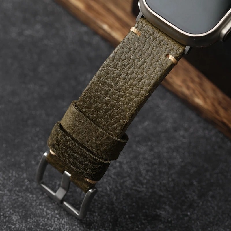 Close up of Sage Green Apple Watch Band