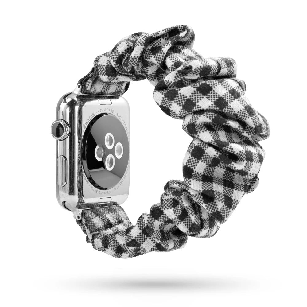 Scrunchie Apple Watch Band in Black and White