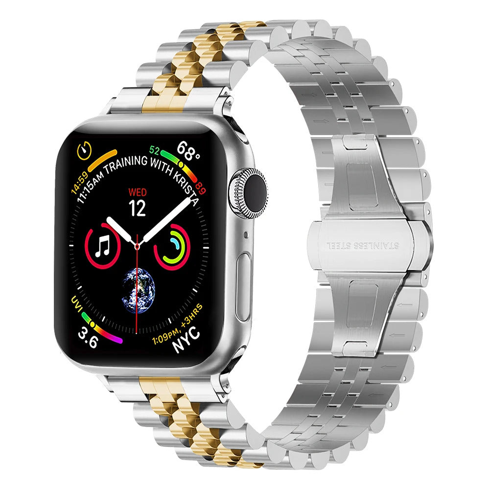 Silver Gold Apple Watch Band