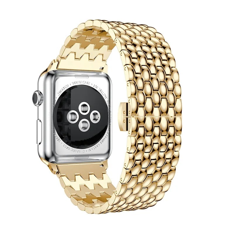 Back of Women's Gold Apple Watch Band